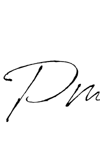 Create a beautiful signature design for name Pm. With this signature (Antro_Vectra) fonts, you can make a handwritten signature for free. Pm signature style 6 images and pictures png