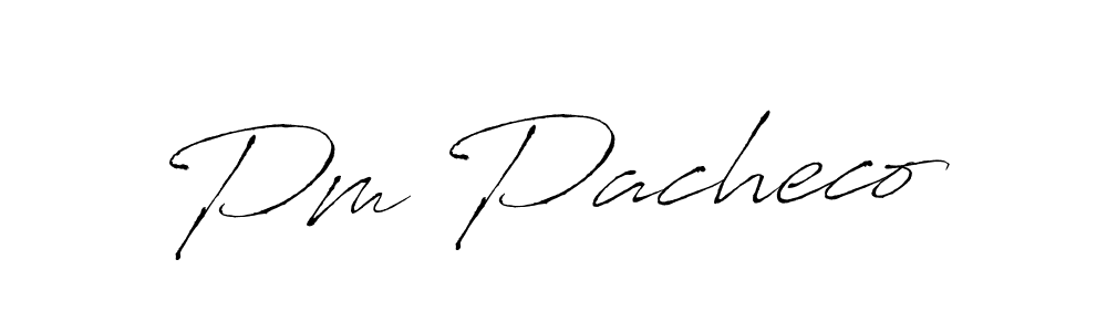 Pm Pacheco stylish signature style. Best Handwritten Sign (Antro_Vectra) for my name. Handwritten Signature Collection Ideas for my name Pm Pacheco. Pm Pacheco signature style 6 images and pictures png