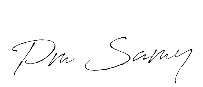 if you are searching for the best signature style for your name Pm Samy. so please give up your signature search. here we have designed multiple signature styles  using Antro_Vectra. Pm Samy signature style 6 images and pictures png