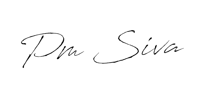 Create a beautiful signature design for name Pm Siva. With this signature (Antro_Vectra) fonts, you can make a handwritten signature for free. Pm Siva signature style 6 images and pictures png