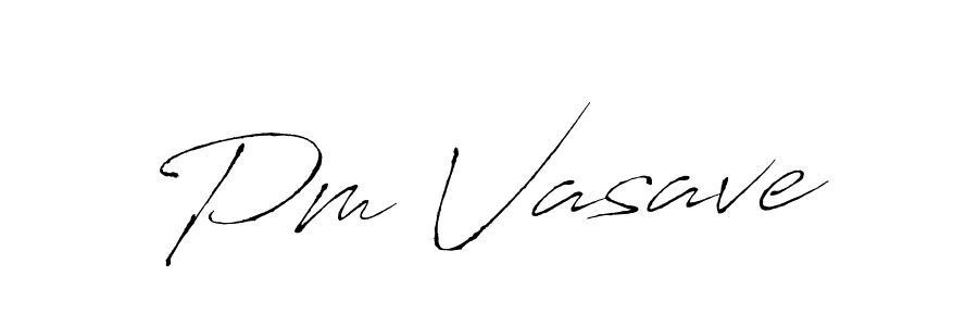 How to make Pm Vasave signature? Antro_Vectra is a professional autograph style. Create handwritten signature for Pm Vasave name. Pm Vasave signature style 6 images and pictures png