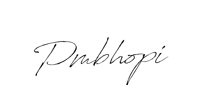 How to make Pmbhopi name signature. Use Antro_Vectra style for creating short signs online. This is the latest handwritten sign. Pmbhopi signature style 6 images and pictures png