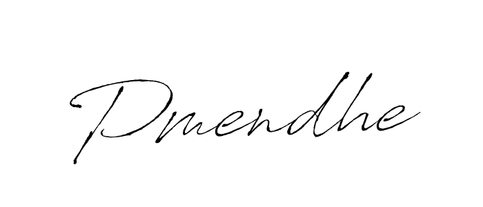 How to make Pmendhe name signature. Use Antro_Vectra style for creating short signs online. This is the latest handwritten sign. Pmendhe signature style 6 images and pictures png