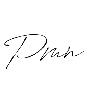 Make a beautiful signature design for name Pmn. With this signature (Antro_Vectra) style, you can create a handwritten signature for free. Pmn signature style 6 images and pictures png