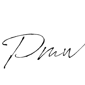 Pmw stylish signature style. Best Handwritten Sign (Antro_Vectra) for my name. Handwritten Signature Collection Ideas for my name Pmw. Pmw signature style 6 images and pictures png