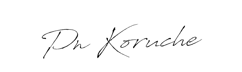 Also we have Pn Koruche name is the best signature style. Create professional handwritten signature collection using Antro_Vectra autograph style. Pn Koruche signature style 6 images and pictures png