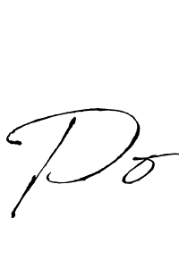 Also we have Po name is the best signature style. Create professional handwritten signature collection using Antro_Vectra autograph style. Po signature style 6 images and pictures png
