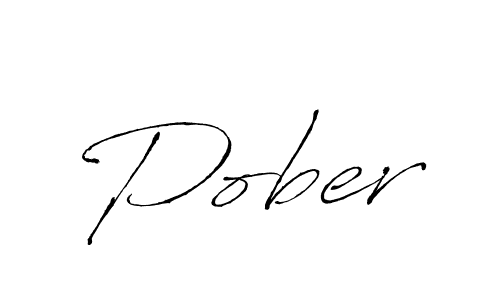 Make a beautiful signature design for name Pober. With this signature (Antro_Vectra) style, you can create a handwritten signature for free. Pober signature style 6 images and pictures png