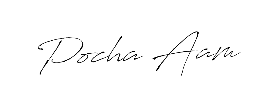 Similarly Antro_Vectra is the best handwritten signature design. Signature creator online .You can use it as an online autograph creator for name Pocha Aam. Pocha Aam signature style 6 images and pictures png