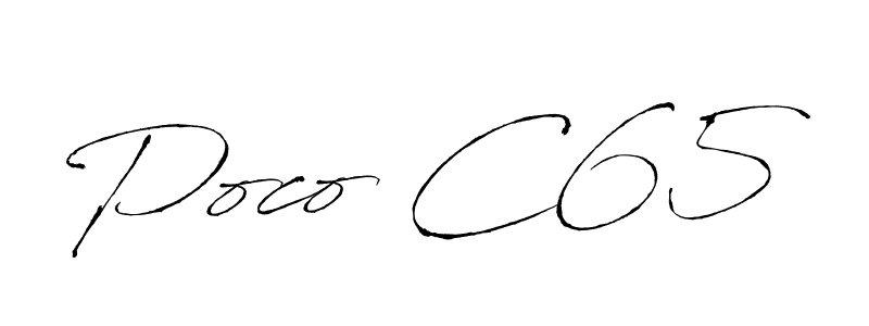 Design your own signature with our free online signature maker. With this signature software, you can create a handwritten (Antro_Vectra) signature for name Poco C65. Poco C65 signature style 6 images and pictures png