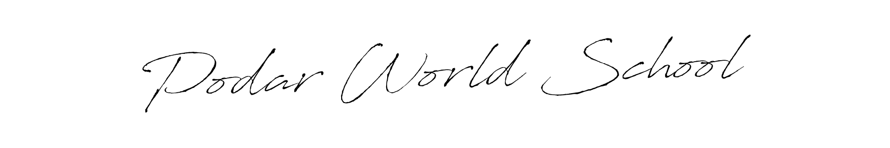 The best way (Antro_Vectra) to make a short signature is to pick only two or three words in your name. The name Podar World School include a total of six letters. For converting this name. Podar World School signature style 6 images and pictures png