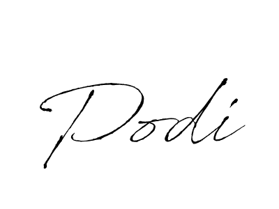 Use a signature maker to create a handwritten signature online. With this signature software, you can design (Antro_Vectra) your own signature for name Podi. Podi signature style 6 images and pictures png
