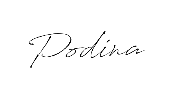 Design your own signature with our free online signature maker. With this signature software, you can create a handwritten (Antro_Vectra) signature for name Podina. Podina signature style 6 images and pictures png