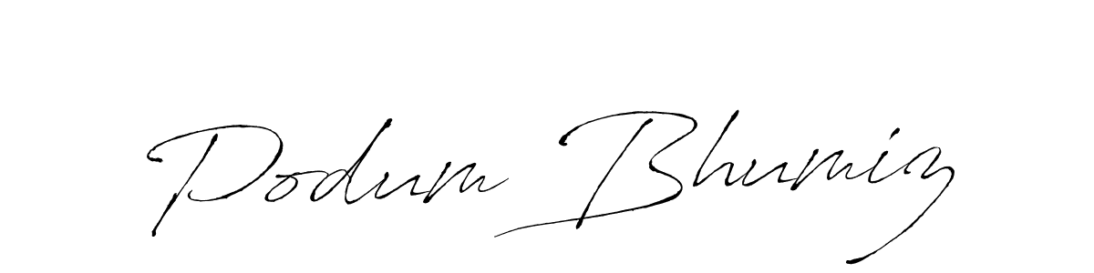 This is the best signature style for the Podum Bhumiz name. Also you like these signature font (Antro_Vectra). Mix name signature. Podum Bhumiz signature style 6 images and pictures png