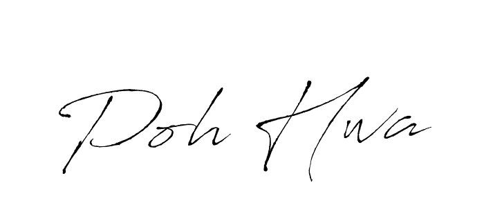 How to make Poh Hwa name signature. Use Antro_Vectra style for creating short signs online. This is the latest handwritten sign. Poh Hwa signature style 6 images and pictures png