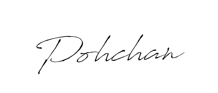 You should practise on your own different ways (Antro_Vectra) to write your name (Pohchan) in signature. don't let someone else do it for you. Pohchan signature style 6 images and pictures png