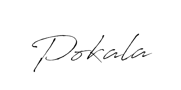 Pokala stylish signature style. Best Handwritten Sign (Antro_Vectra) for my name. Handwritten Signature Collection Ideas for my name Pokala. Pokala signature style 6 images and pictures png