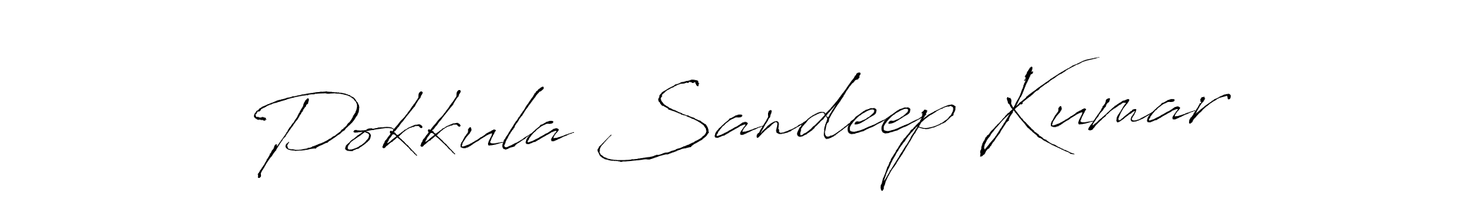 Antro_Vectra is a professional signature style that is perfect for those who want to add a touch of class to their signature. It is also a great choice for those who want to make their signature more unique. Get Pokkula Sandeep Kumar name to fancy signature for free. Pokkula Sandeep Kumar signature style 6 images and pictures png