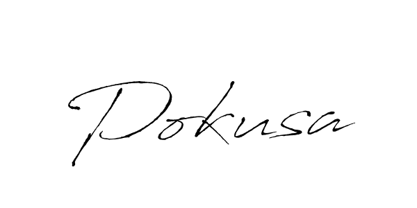 How to make Pokusa signature? Antro_Vectra is a professional autograph style. Create handwritten signature for Pokusa name. Pokusa signature style 6 images and pictures png