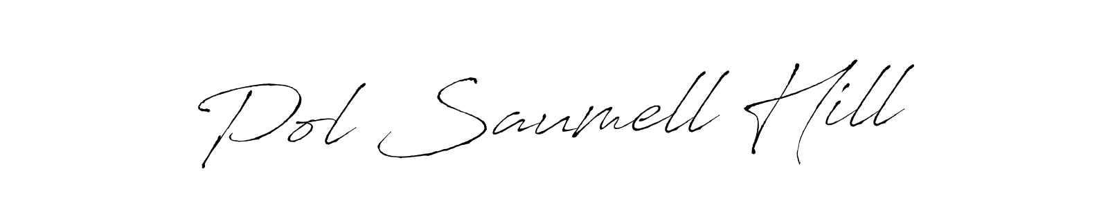 Antro_Vectra is a professional signature style that is perfect for those who want to add a touch of class to their signature. It is also a great choice for those who want to make their signature more unique. Get Pol Saumell Hill name to fancy signature for free. Pol Saumell Hill signature style 6 images and pictures png