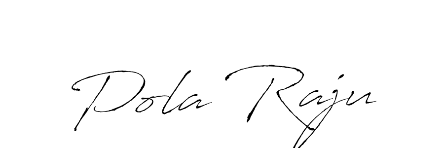 The best way (Antro_Vectra) to make a short signature is to pick only two or three words in your name. The name Pola Raju include a total of six letters. For converting this name. Pola Raju signature style 6 images and pictures png