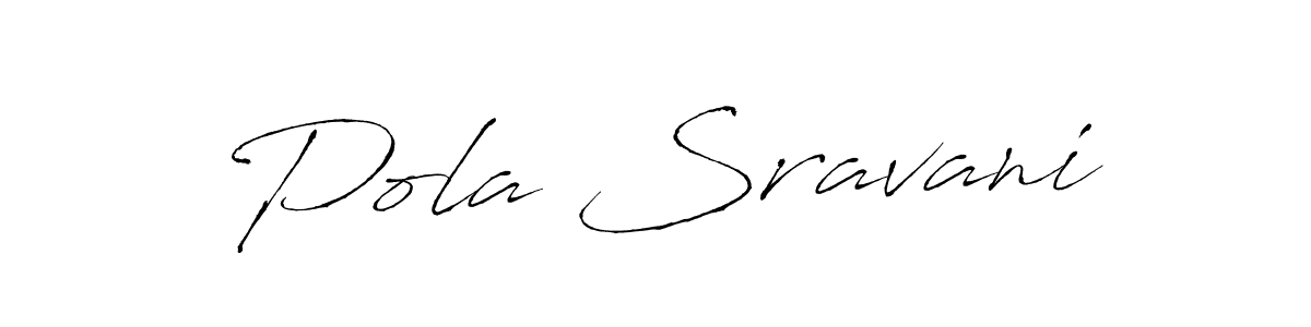 Use a signature maker to create a handwritten signature online. With this signature software, you can design (Antro_Vectra) your own signature for name Pola Sravani. Pola Sravani signature style 6 images and pictures png