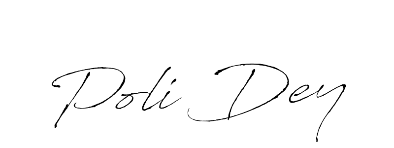 Make a beautiful signature design for name Poli Dey. With this signature (Antro_Vectra) style, you can create a handwritten signature for free. Poli Dey signature style 6 images and pictures png