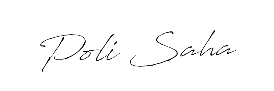 The best way (Antro_Vectra) to make a short signature is to pick only two or three words in your name. The name Poli Saha include a total of six letters. For converting this name. Poli Saha signature style 6 images and pictures png