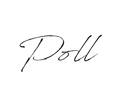 How to make Poll signature? Antro_Vectra is a professional autograph style. Create handwritten signature for Poll name. Poll signature style 6 images and pictures png