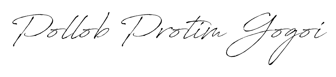 Explore multiple handwriting variations for Pollob Protim Gogoi including this stunning Antro_Vectra design. Free to use across all platforms. Pollob Protim Gogoi signature style 6 images and pictures png