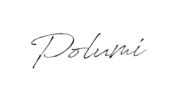 Use a signature maker to create a handwritten signature online. With this signature software, you can design (Antro_Vectra) your own signature for name Polumi. Polumi signature style 6 images and pictures png