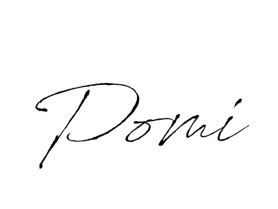 How to make Pomi signature? Antro_Vectra is a professional autograph style. Create handwritten signature for Pomi name. Pomi signature style 6 images and pictures png