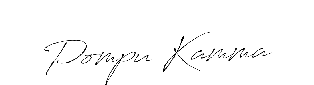 Design your own signature with our free online signature maker. With this signature software, you can create a handwritten (Antro_Vectra) signature for name Pompu Kamma. Pompu Kamma signature style 6 images and pictures png