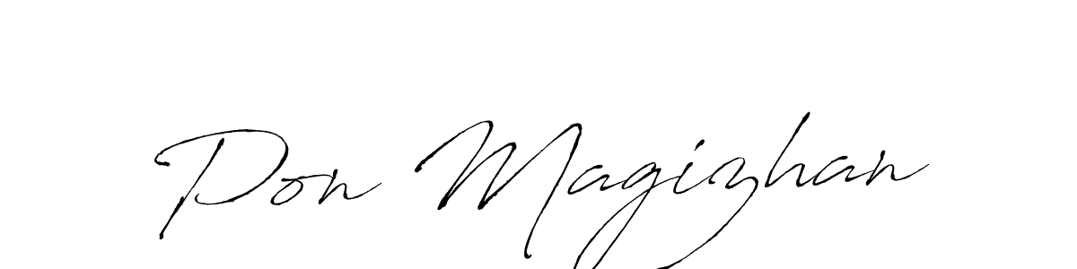 Also You can easily find your signature by using the search form. We will create Pon Magizhan name handwritten signature images for you free of cost using Antro_Vectra sign style. Pon Magizhan signature style 6 images and pictures png