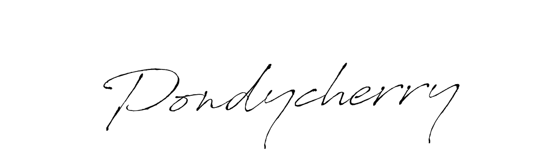 How to make Pondycherry signature? Antro_Vectra is a professional autograph style. Create handwritten signature for Pondycherry name. Pondycherry signature style 6 images and pictures png
