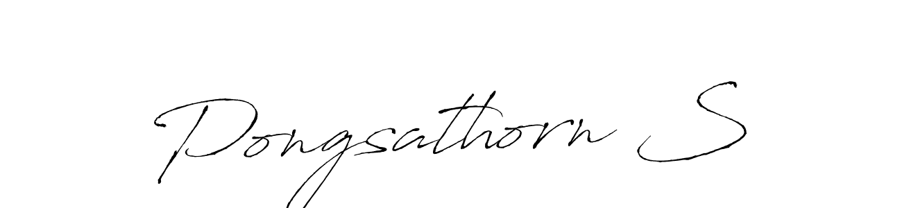 Design your own signature with our free online signature maker. With this signature software, you can create a handwritten (Antro_Vectra) signature for name Pongsathorn S. Pongsathorn S signature style 6 images and pictures png