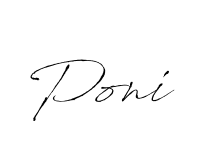 Create a beautiful signature design for name Poni. With this signature (Antro_Vectra) fonts, you can make a handwritten signature for free. Poni signature style 6 images and pictures png