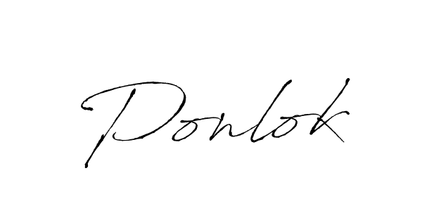 Use a signature maker to create a handwritten signature online. With this signature software, you can design (Antro_Vectra) your own signature for name Ponlok. Ponlok signature style 6 images and pictures png