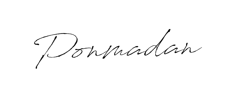 Ponmadan stylish signature style. Best Handwritten Sign (Antro_Vectra) for my name. Handwritten Signature Collection Ideas for my name Ponmadan. Ponmadan signature style 6 images and pictures png