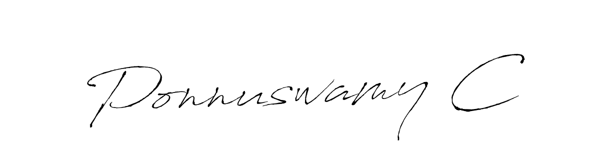 How to make Ponnuswamy C name signature. Use Antro_Vectra style for creating short signs online. This is the latest handwritten sign. Ponnuswamy C signature style 6 images and pictures png