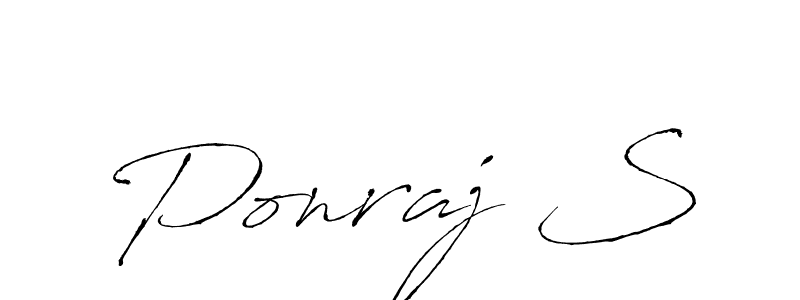 if you are searching for the best signature style for your name Ponraj S. so please give up your signature search. here we have designed multiple signature styles  using Antro_Vectra. Ponraj S signature style 6 images and pictures png