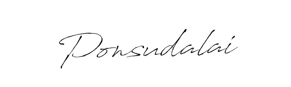Design your own signature with our free online signature maker. With this signature software, you can create a handwritten (Antro_Vectra) signature for name Ponsudalai. Ponsudalai signature style 6 images and pictures png