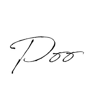 Poo stylish signature style. Best Handwritten Sign (Antro_Vectra) for my name. Handwritten Signature Collection Ideas for my name Poo. Poo signature style 6 images and pictures png