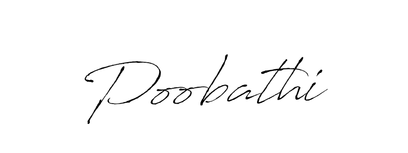 Design your own signature with our free online signature maker. With this signature software, you can create a handwritten (Antro_Vectra) signature for name Poobathi. Poobathi signature style 6 images and pictures png