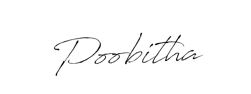 Design your own signature with our free online signature maker. With this signature software, you can create a handwritten (Antro_Vectra) signature for name Poobitha. Poobitha signature style 6 images and pictures png