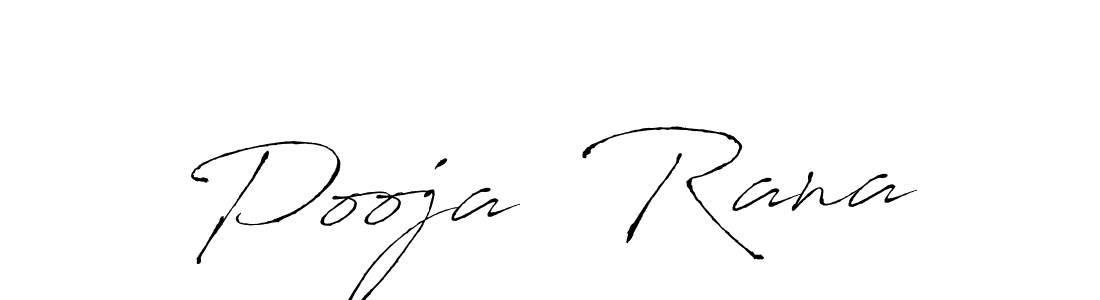 How to make Pooja  Rana name signature. Use Antro_Vectra style for creating short signs online. This is the latest handwritten sign. Pooja  Rana signature style 6 images and pictures png