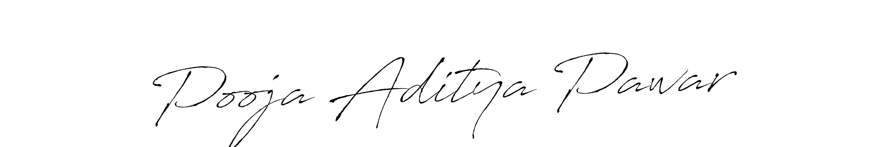 How to make Pooja Aditya Pawar name signature. Use Antro_Vectra style for creating short signs online. This is the latest handwritten sign. Pooja Aditya Pawar signature style 6 images and pictures png