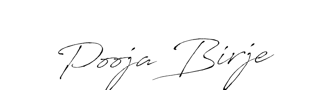 Design your own signature with our free online signature maker. With this signature software, you can create a handwritten (Antro_Vectra) signature for name Pooja Birje. Pooja Birje signature style 6 images and pictures png