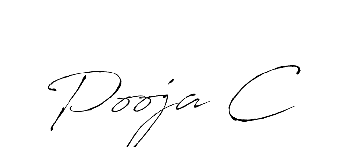 Use a signature maker to create a handwritten signature online. With this signature software, you can design (Antro_Vectra) your own signature for name Pooja C. Pooja C signature style 6 images and pictures png