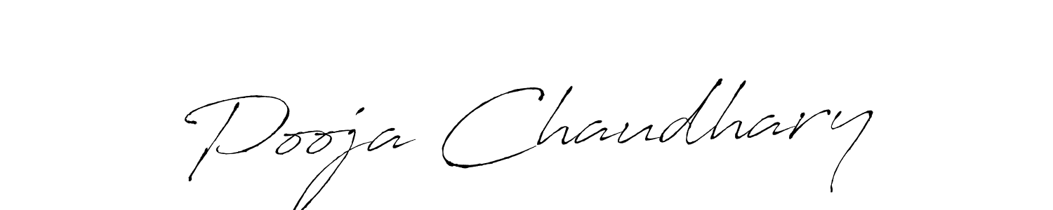 Make a beautiful signature design for name Pooja Chaudhary. With this signature (Antro_Vectra) style, you can create a handwritten signature for free. Pooja Chaudhary signature style 6 images and pictures png